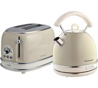 Ariete ARPK2 Retro Style Jug Kettle and 2 Slice Toaster Set, Vintage Design, Green