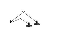 Arigato Double Wall Lamp Long/Short Black