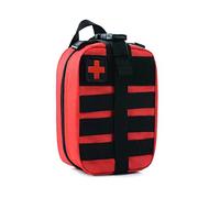 Arightmu First Aid Bag Empty Tactical Medical Pouch EMT Emergency Survival Kit Outdoor Travel Molle Rip-Away EMT for Medical Multipurpose Waist Pack Military Utility kit (Red)