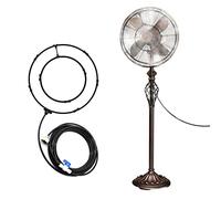 Arigoul Outdoor Misting Fan Kit for a Cool Patio Breeze,Water Mister Spray for Cooling,26.2FT (8M) Misting Line & 8 Metal Mist Nozzles + a Brass Adapter(3/4) Fit to Any Outdoor Fan