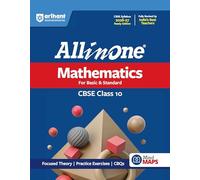 Arihant All in One Mathematics Class 10 for CBSE Exam 2026-27 | NCERT Based Complete Theory, Practice Exercises, CBQs, A-R, Sample Papers & Mind Maps