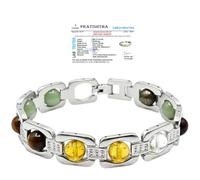 Arihant Gems and Jewels® Original Certified Dhan Yog Bracelet 8 mm Beads I Energy Healing Adjustable Crystal Jewelry for Men & Women I Attract Wealth, Prosperity & Success for men & Women., One Size