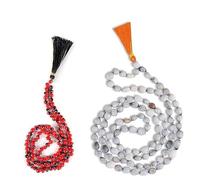 Arihant Gems and Jewels® Vaijayanti Jaap Mala | Rakta Gunja Mala | Laal Chirmi | Original 108+1 Beads | Natural & Authentic Oval Shape Rosary of Victory | Energized by Reiki Grandmaster & Vastu Expert