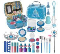 ARIHEL Girls Makeup Kit for Kids, Washable Frozen Real Kids Makeup Toys, Play Makeup Set for Toddlers, Real Make Up for Little Girl，Party Princess Gifts Christmas Birthday Gifts for Age 3-8 Years Old