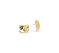 ARIIRA Gold-Tone Sculpted Drop Stud Earrings for Women - Organic Minimalist Jewellery