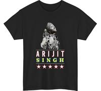 Arijit Singh Concert Tour T-Shirt | Music Artist Concert Tee | Bollywood Singer Fan Merchandise | Aesthetic Bootleg Shirt | Unisex Casual Outfit Gift for Men Women | Birthday Gift Tee Top Black