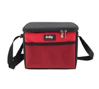 Arikky Lunch Bag Insulated,Soft Lunch Box,with Adjustable Strap,Cool Bag 6 cans,for Adults and Kids,Work,Picnic,School,5.5L Red & Black