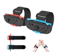 AriKroii 2025 2 Pack Wrist Bands for Just Dance 2025 for Nintendo Switch 2,Comfortable Adjustable Elastic Strap for Switch 2 Controller, Durable & Breathable(Red & Blue)