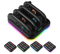 AriKroii Charging Dock for 2025 Nintendo Joy-Con 2, Magnetic Charging Dock for Nintendo Switch 2 with 5 Light Modes,Controller Charger Dock for Switch 2 Joy-con Accessories(Black)