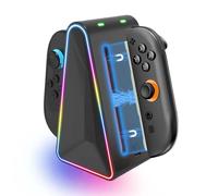 AriKroii Controller Charging Dock for Nintendo Switch 2,Magnetic Charging Dock for Nintendo Switch 2 with 9 Light Modes and LED Indicator,Charging and Storage Stand for NS2 Joycon Accessories