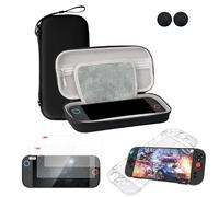 AriKroii Protective Carrying Case for Nintendo Switch 2, 6-in-1 Accessories Bundle Include Travel Case, Screen Protector, Clear Protective Cover, Joystick Caps