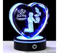 Arikyrist 3D Crystal First Holy Communion Religious Gifts for Boys Him