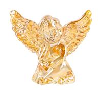 Arikyrist Crystal Angel Figurine Gifts for Women Golden Glass Little Guardian Angel Statue Home Ornament Collectible Memorial Sculpture