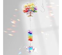 Arikyrist Happy 60th Diamond Wedding Anniversary Romantic Gifts for Her Parents Glass 60 Years of Marriage Rainbow Hanging Ornament 60th Anniversary Wedding Gift for Couple Grandparents