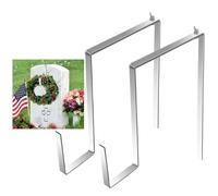 Arilaca Headstone Wreath Hanger for Cemetery Wreath Holder for Grave Marker Halloween Decorations Door Wreath Hooks Wreath Hangers for Front Door Decor Headstones for Cemetery Halloween Wreath Stand