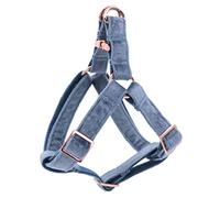 ARING PET Blue Dog Harness, Soft and Comfortable Velvet Dog Harness with Adjustable Heavy Duty Metal Buckle for Boy and Girl Dogs, Large