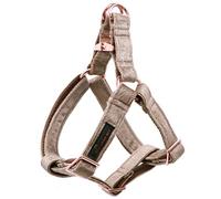 ARING PET Brown Dog Harness, Soft and Comfortable Velvet Dog Harness with Adjustable Heavy Duty Metal Buckle for Boy and Girl Dogs, Large