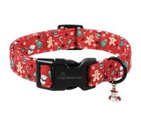 ARING PET Christmas Dog Collar, Cute Red Dog Collar with Quick Release Plastic Buckle, Winter Comfortable Collar for Boys and Girls Dogs
