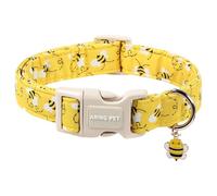 ARING PET Dog Collar, Cute Bee Dog Collar, Comfortable Yellow Pet Collars with Quick Release Plastic Buckle for Boys&Girls Dogs, Medium