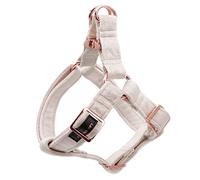 Aring pet Dog Halter Harness, Velvet Dog Harness, Adjustable No Pull White Dogs Halter Harness.
