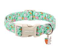 ARING PET Easter Dog Collar, Cute Green Easter Egg Dog Collar, Carrot & Rabbit Collar with Quick Release Plastic Buckle for Boys and Girls Dogs
