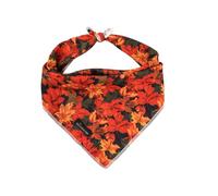 ARING PET Fall Dog Bandanas, Autumn Maple Leaf Triangle Scarf for Small Medium Large Boy Girl Dogs-Size L