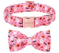 ARING PET Halloween Dog Collar with Bow for Small Medium Large Dogs-Pink L