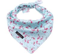ARING PET Summer Dog Bandanas, Light Blue Flamingo Kerchief Triangle Bibs Scarf for Puppy Small Medium Large Boy Girl Dogs Cats-S