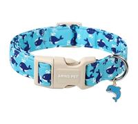 ARING PET Summer Dog Collar, Blue Whale Dog Collar with Quick Release Plastic Buckle, Comfortable Cotton Collar for Boys and Girls Dogs