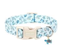 ARING PET Summer Dog Collar, Cute Blue Ocean Coastal Beach Theme Doggy Collars for Puppy Small Medium Large Boy Girl Dogs Pet, for Daily Photos Beach Walking Hiking Picnic-S