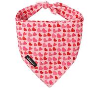 ARING PET Valentine Dog Bandana, Cute Pink Red Pink Pet Bandanas Scarf Triangle Bibs Handkerchief for Puppy Small Medium Large Boy Girl Dogs-L