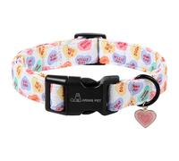ARING PET Valentine's Day Dog Collar, Cute Heart Dog Collar, Comfortable Collar with Quick Release Plastic Buckle for Boys and Girls Dogs
