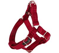 ARING PET Velvet Dog Halter Harness-Soft Heavy Duty Dog Halter Harness, Adjustable No Pull Red Velvet Dog Harness for Small Medium Large Dogs