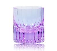 ArinkO 7oz 200ml Hand-Carved Purple Crystal Whiskey Glass: Exceptional Optical Glass Cup for Sparkling Moments