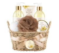 ArioseMonde Bath & Shower Spa Basket Gift Set, Warm Vanilla Sugar Scent, Whole Body, Moisturizing