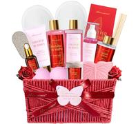 ArioseMonde Gifts for Women - 15 Pieces Relaxing Spa Gift Basket with Roses and Amber for Her, Mom, Sister, Friends, Daughter.A Unique Gift for Women Who Have Everything.Perfect Gift