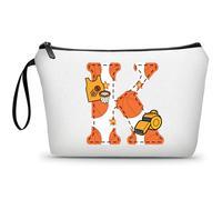 ARIOSEY Football Birthday Appreciation Graduation Gifts Small Initial Makeup Toiletry Bag for Her Women Teacher Stuff Friend Girl-A, Basketball