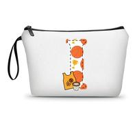 ARIOSEY Football Birthday Appreciation Graduation Gifts Small Initial Makeup Toiletry Bag for Her Women Teacher Stuff Friend Girl-A, Basketball, I