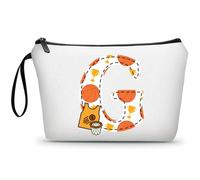 ARIOSEY Football Birthday Appreciation Graduation Gifts Small Initial Makeup Toiletry Bag for Her Women Teacher Stuff Friend Girl-A, Basketball