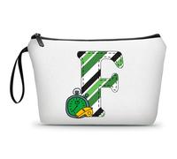 ARIOSEY Football Birthday Appreciation Graduation Gifts Small Initial Makeup Toiletry Bag for Her Women Teacher Stuff Friend Girl-A, Soccer, F