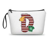 ARIOSEY Football Birthday Appreciation Graduation Gifts Small Initial Makeup Toiletry Bag for Her Women Teacher Stuff Friend Girl-A, Football