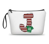 ARIOSEY Football Birthday Appreciation Graduation Gifts Small Initial Makeup Toiletry Bag for Her Women Teacher Stuff Friend Girl-A, Football