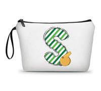 ARIOSEY Football Birthday Appreciation Graduation Gifts Small Initial Makeup Toiletry Bag for Her Women Teacher Stuff Friend Girl-A, Football