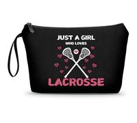 ARIOSEY Multicolour Sports Cosmetic Bag, Perfect for Travel or Daily Use, Gift for Women, Sisters, Friends, Lacrosse-H, Count