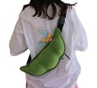 ARIOU Pea Shoulder Bag, Pea Pod Sling Bags, 3d Pea Pod Crossbody Purse, Pea Bean Back Pack, Large Capacity Pea Crossbody Bag for Dating, Daily Life, Traveling, Shopping, Green, 1