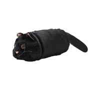 ARIOU Realistic Fluffy Plush Cat Bag - Cat Shape Handbag Purse Plush Cat Shape Animal Purse Realistic Cat Purse Cat Purse Cat Bag, Black, Consulte la descripción