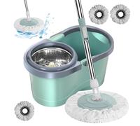 ARIOU Spin Mop Bucket Set, Household Cleaning Automatic Spin Mop, Hand Free Spin Mop, DEGREE MOP AND BUCKET, Labour-Saving Cleaning Mop With Wringer For Living Room, Kitchen, Balcony, Study Room