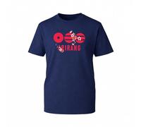 Arirang Graphic T-Shirt - Korean Culture Inspired Design Tee with Floral Elements - Casual Everyday Streetwear Top (Navy, XL)