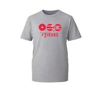 Arirang Graphic T-Shirt - Korean Culture Inspired Design Tee with Floral Elements - Casual Everyday Streetwear Top (HeatherGrey, L Years)
