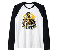 Aris Ares Ancient Greek War God Mythology Myth Myhtical Fan Raglan Baseball Tee